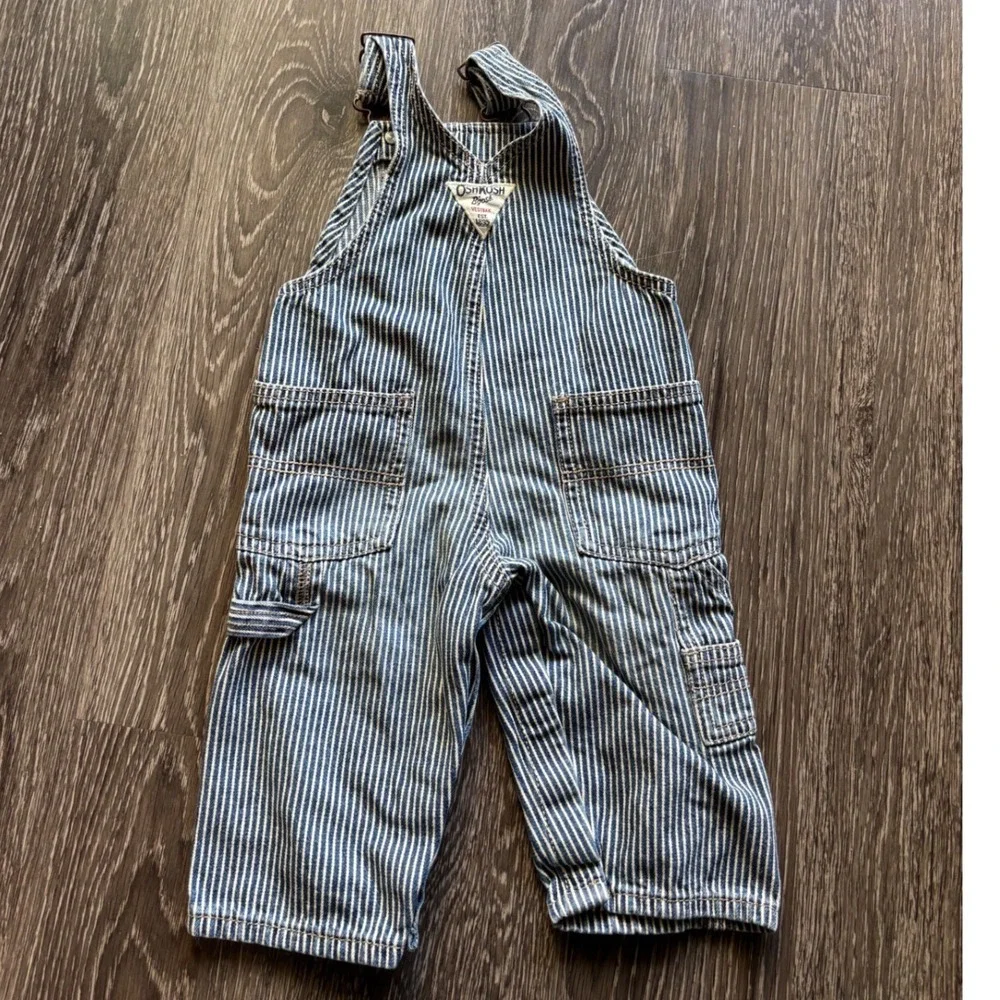 OshKosh B'gosh Pinstripe Overalls 9 Months